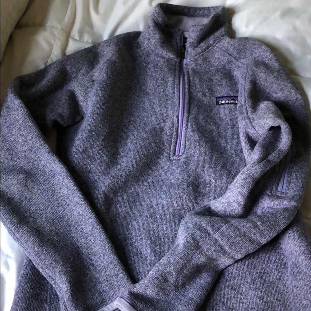 Patagonia Women's Heathered Gray Quarter-Zip Sweater
